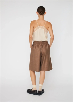 Striped suiting shorts Brown Stripes Stella Nova